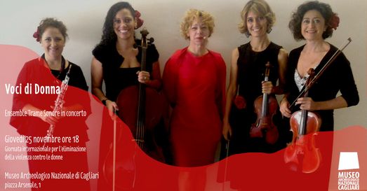 Ensemble Trame Sonore flyer for the concert at Museo Archeologico Nazionale di Cagliari